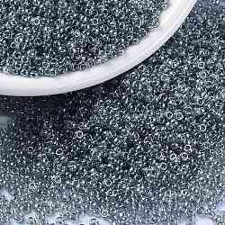 Perline rotonde miyuki rocailles, perline giapponesi, (rr178) trasparente grigio lustro, 15/0, 1.5mm, Foro: 0.7 mm, su 5555pcs / bottiglia, 10 g / bottiglia