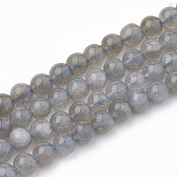 Natural Labradorite Beads Strands, Round, 6mm, Hole: 0.8mm, about 69pcs/strand, 15.3 inch