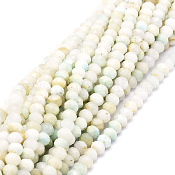 Natural Gemstone Beads  Strands, Faceted, Rondelle, 5.5~6x4~4.5mm, Hole: 1mm, about 95pcs/strand, 15.59''(39.6cm)