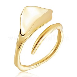 925 треугольное открытое кольцо-манжета из стерлингового серебра для мужчин и женщин, золотые, размер США 9 (18.9 мм)