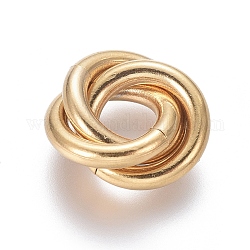 304 Edelstahl verbindet Ringe, verriegelungsring, für bildende Halskette, golden, 14x12.5x4.5 mm, Ring: 11x2 mm, Innendurchmesser: 7 mm