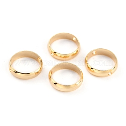 Marcos de cuentas de latón, Plateado de larga duración, anillo redondo, real 24k chapado en oro, 10x2.5mm, agujero: 1.2 mm