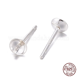 925 risultati di orecchini a bottone in argento sterling, per mezzo forato perle, argento, 12.5x4mm, ago :0.8mm
