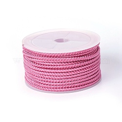 Geflochtene Polyesterschnur, Perle rosa, 3 mm, ca. 8.74 Yard (8m)/Rolle
