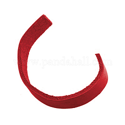 Imitation Leather Cord, Crimson, 15x1.5mm