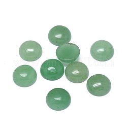 Natürlichen grünen Aventurin Cabochons, Halbrund, 10x3~4 mm