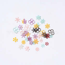 Ensemble d'autocollants à ongles de noël colorés, 3d flocon de neige wapiti arbre bâton bonhomme de neige cloche motif bricolage conception d'ongles d'hiver pour femmes filles, couleur mixte, 3~8x2~6x0.1mm