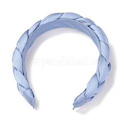 Bandas de pelo de plástico, con cubierta de tela, luz azul cielo, 21~30mm, diámetro interior: 132 mm