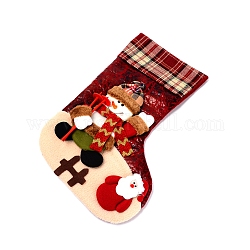 Sacchetti regalo calzini di natale, per le decorazioni natalizie, pupazzo di neve, colorato, 470x290x33mm