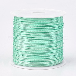 Hilo de nylon, cable de la joya de encargo de nylon para la elaboración de joyas tejidas, aguamarina, 0.8mm, alrededor de 49.21 yarda (45 m) / rollo