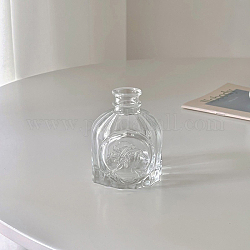 Mini vaso di vetro, accessori per la casa delle bambole con micro paesaggi, fingendo decorazioni di scena, chiaro, 65x80mm