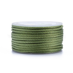 Cordones trenzados de poliéster, para hacer joyas, verde claro, 2mm, alrededor de 21.87 yarda (20 m) / rollo