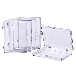 Contenitori di perle di plastica trasparente, cuboide, chiaro, 9.3x6.8x1.6cm