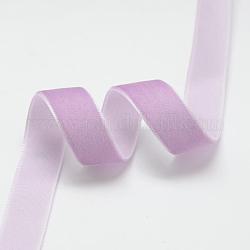 Ruban de velours simple face de 3/8 pouce, support violet, 3/8 pouce (9.5 mm), environ 200yards / rouleau (182.88m / rouleau)