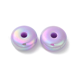 Perles opaques acrylique, rondelle, Prune, 16x7.5mm, Trou: 3.8mm