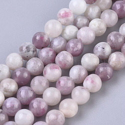 Natürliche chinses rosa turmalin perlen strang, Runde, 6 mm, Bohrung: 0.8 mm, ca. 65 Stk. / Strang, 15.35 Zoll (39 cm)