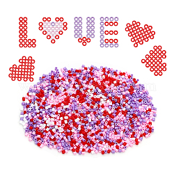 Chgcraft 300g 4 colores pe diy melty beads fuse beads recargas, tubo, color mezclado, 5x5mm, agujero: 3 mm, 75g (aproximadamente 1200 piezas) / color