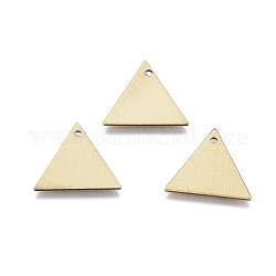 Pendentifs en laiton, triangle, bronze antique brossé, 16x18x0.8mm, Trou: 1mm