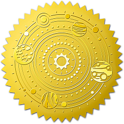 Adesivi autoadesivi in lamina d'oro in rilievo, adesivo decorazione medaglia, modello del pianeta, 5x5cm