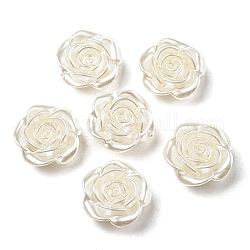 Perline di perle imitazioni abs, fiore, 14x14x5.5mm, Foro: 1.5 mm