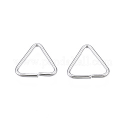 Brass Triangle Linking Ring, Buckle Clasps, Quick Link Connector, Fit for Top Drilled Beads, Webbing, Strapping Bags, Cadmium Free & Nickel Free & Lead Free, Platinum, 9x9.5x1mm