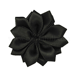 Черный ручной тканые цветок аксессуары костюма, 37x37x7 мм