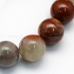 Natürliche rote Regenbogenjaspis runde Perlenstränge, 8.5 mm, Bohrung: 1.2 mm, ca. 47 Stk. / Strang, 15.5 Zoll