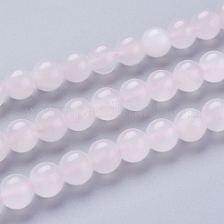 Natural Pink Calcite Beads Strands, Round, Grade AB, 8.5mm, Hole: 1mm, about 48pcs/strand, 15.35 inch(39cm)
