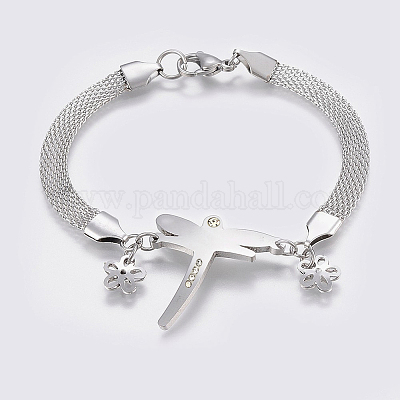 Wholesale 304 Stainless Steel Charm Bracelets 