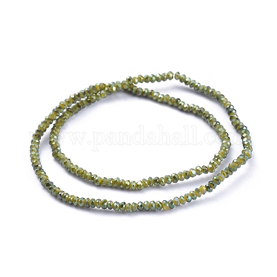 Chapelets de perles en verre électroplaqué&nbsp;GLAA-F079-FR09-1