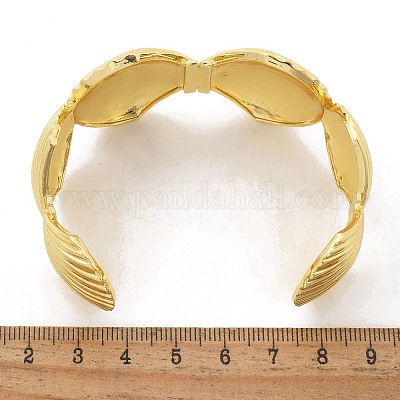 Braccialetti aperti in ottone per le donne&nbsp;BJEW-M091-02G-1