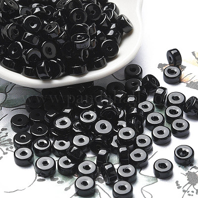 Rocailles en verre couleurs opaques&nbsp;SEED-E001-P3x6mm-10-1