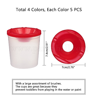 Wholesale Children's No Spill Plastic Paint Cups 