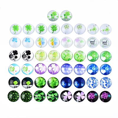 Cabochons di vetro&nbsp;GGLA-WHC0001-05-1