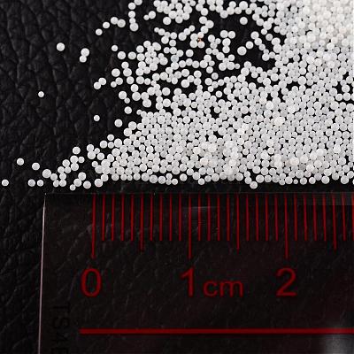 DIY 3D Nail Art Decoration Mini Glass Beads, Tiny Caviar Nail Beads,  Imitation Pearl Beads, White, 0.6~0.8mm