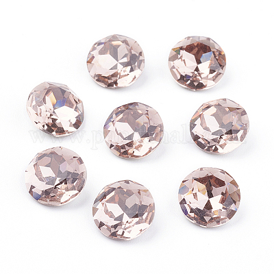 Dos et dos pointés cabochons en verre strass k9&nbsp;RGLA-J012-10mm-319-1