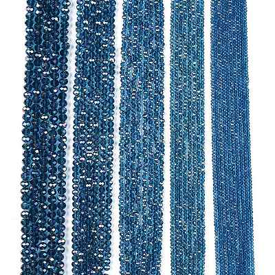 Chapelets de perles en verre électroplaqué&nbsp;EGLA-A034-T8mm-B25-1