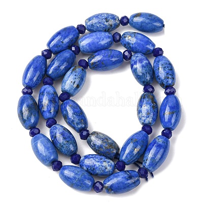 Natürlicher Lapislazuli Perlenstränge&nbsp;G-G453-C07-8x13mm-1