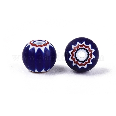 Handgemachte Millefiori Glas runde Perlen&nbsp;LS-LA-N002-08A-1