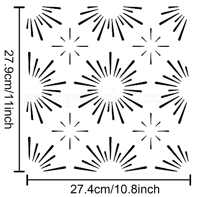 Rectangular Starburst Cut Out Wholesale MAYJOYDIY Starburst Stencil Star Stencil Template 30×30cm ...