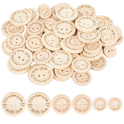 Holz-Tasten&nbsp;BUTT-CY0001-02C-1