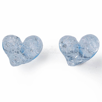 Perline di acrilico trasparente crackle&nbsp;CACR-N006-15-A01-1