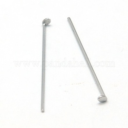 304 Stainless Steel Flat Head Pins STAS-E023-0.6x20mm-1