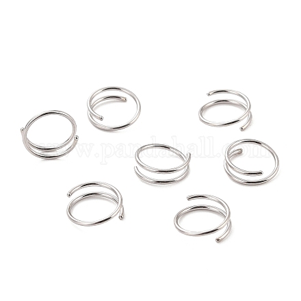 Двойное кольцо в носу для одиночного пирсинга AJEW-C010-02P-02-1