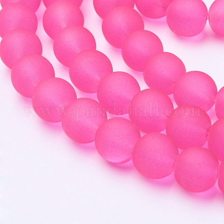 Chapelets de perles en verre transparent X-GLAA-S031-10mm-35-1