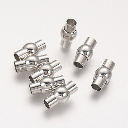 Brass Magnetic Clasps X-KK-G230-5mm-P-NF-1