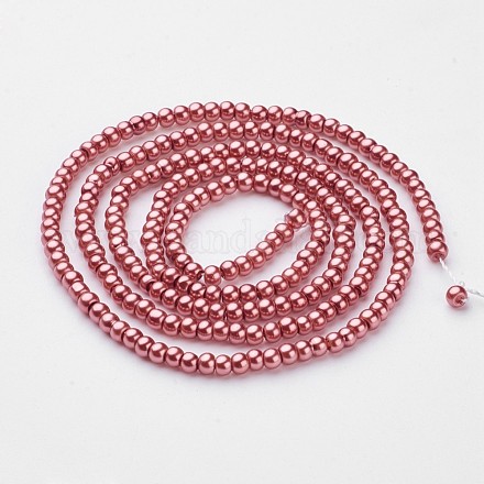 Chapelets de perles en verre nacré HY-3D-B58-1