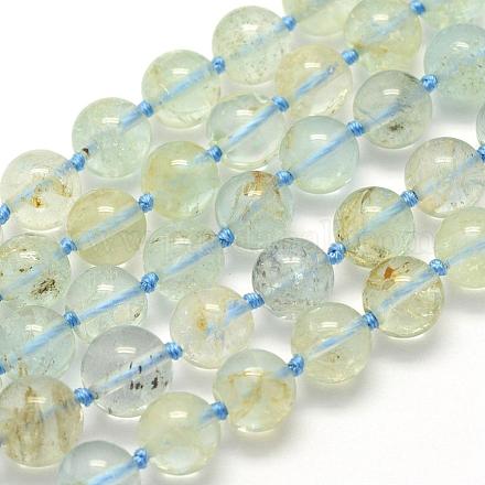 Natural Aquamarine Beads Strands G-L464-23-1
