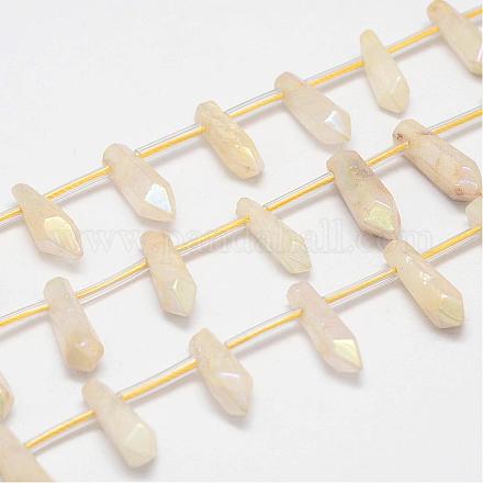 Natural Crystal Pointed Bead Strands G-G940-04-1