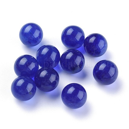 Perles de verre de pierre de pastèque bleu X-G-L564-004-B05-1